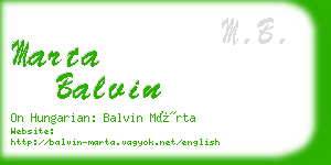 marta balvin business card